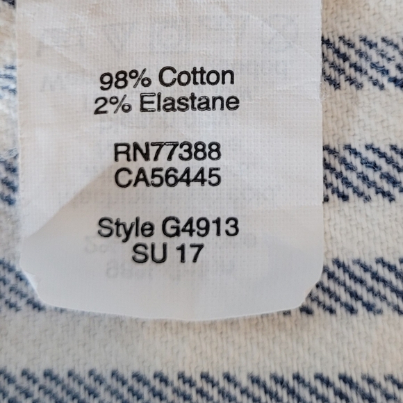 Madewell Shrunken (style name) Workwear Jacket in Poppy Stripe Denim - Size S - Picture 13 of 15